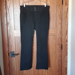 Jeans, Black, pull-on with 2 faux buttons, Lee